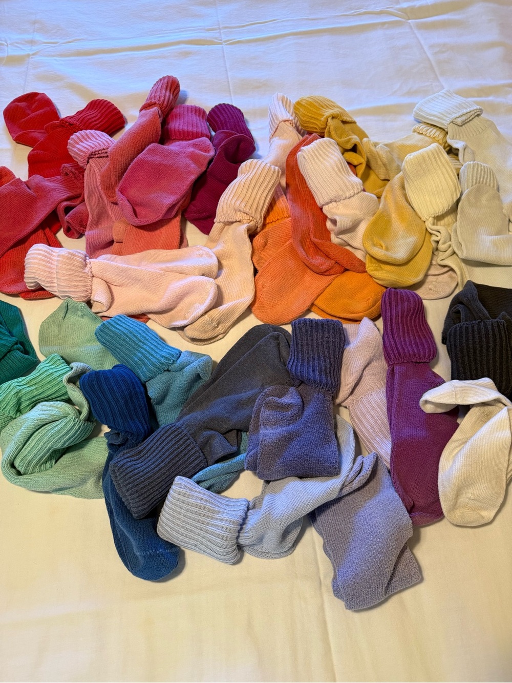 VINTAGE 1990s GAP Assorted Color Crew Socks Pack - Multicolor Pastel & Bright Se